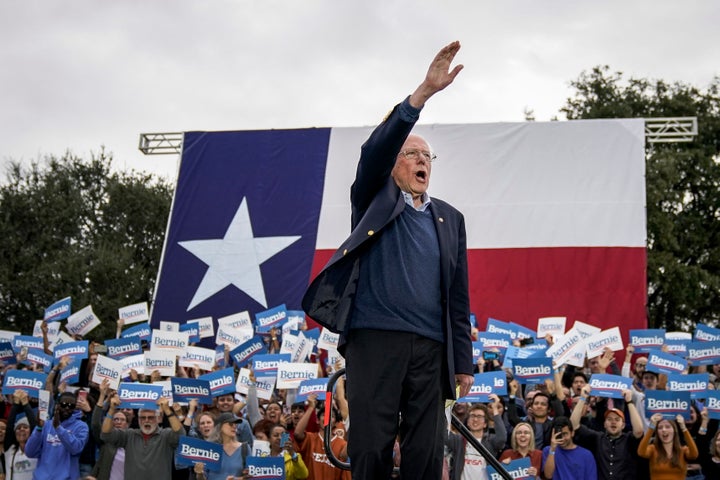 Sen. Bernie Sanders (I-Vt.) speaks at a rally in Austin, Texas, on Feb. 23. His decision not to add South Texas's border regi