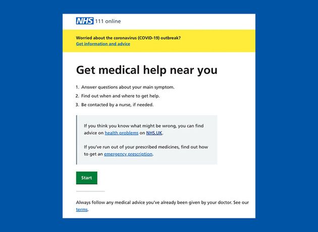 NHS 111 online