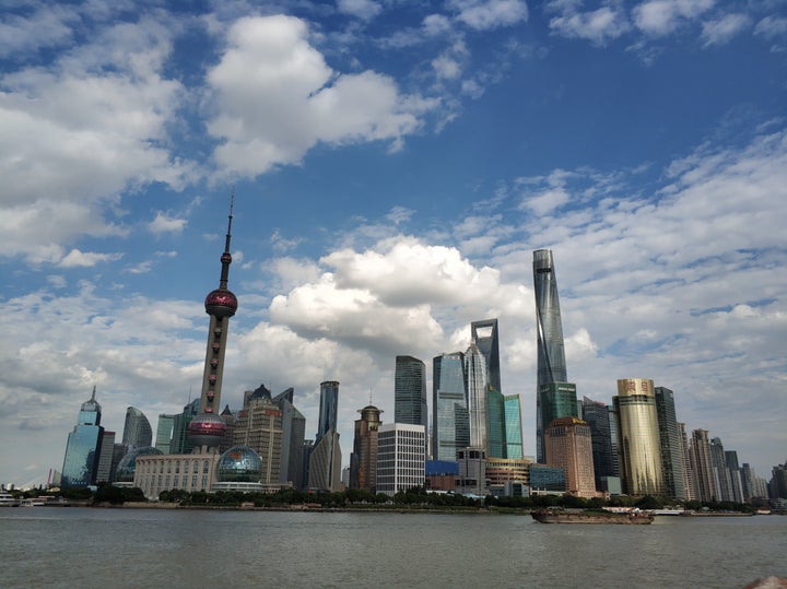 The skyline of Shanghai, China. I feel respected as a teacher here.