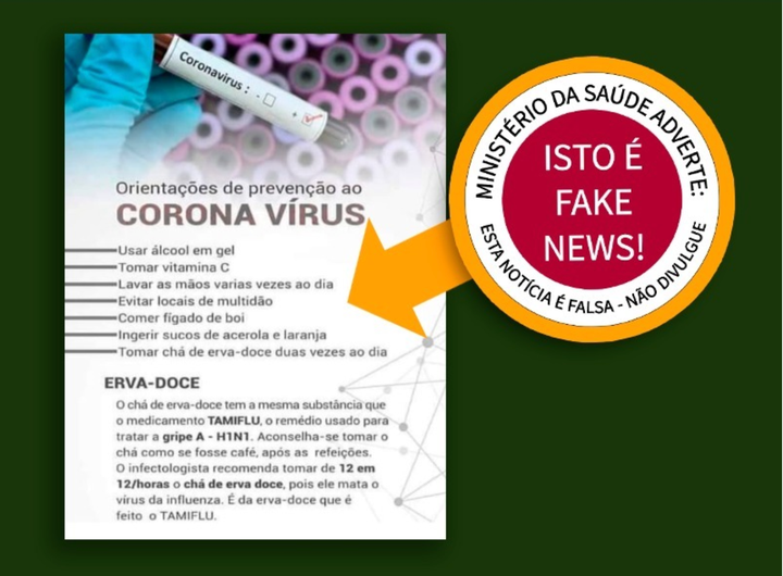 A fake news mais compartilhada nos últimos meses é referente aos benefícios 'milagrosos' do chá de erva-doce. 