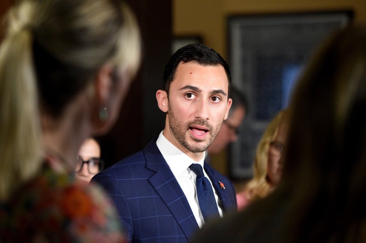 Ontario Education Minister Stephen Lecce answers questions at the Ontario legislature in Toronto on Feb. 20, 2020.