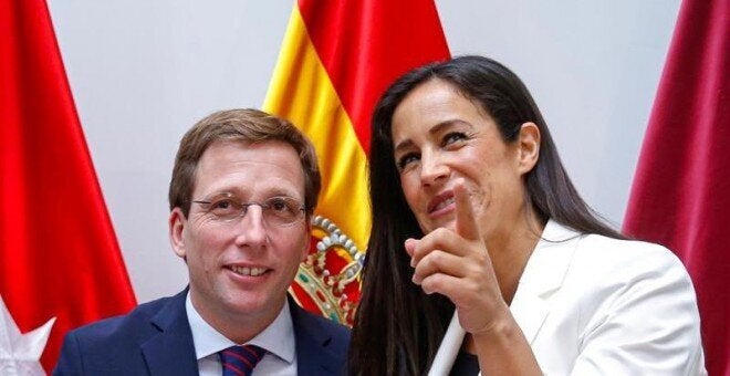 José Luis Martínez Almeida del PP y la vicealcaldesa, Begoña Villacís de Ciudadanos.