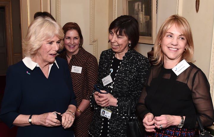 Domestic abuse commissioner Nicole Jacobs (second left) with the Duchess of Cornwall, founder of SafeLives Baroness Barran and Elizabeth Jack during a reception for the 15th anniversary of the domestic abuse charity SafeLives