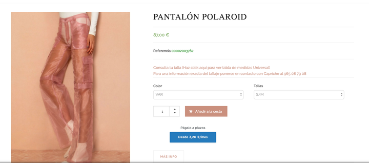 Los pantalones POLAROID de Cristina Pedroche