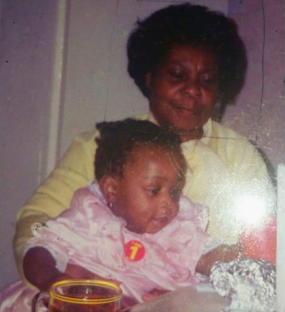 Nana and Nadine, on her first birthday.