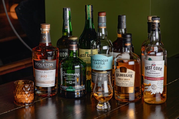 West Cork Irish Whiskey, at right, is an ingredient in the Harry's Barrel Aged Tipperary cocktail.