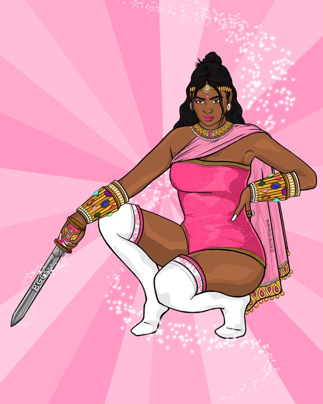 Raeqa Mahmud's artwork will be featured in Brown Girl Gang's 'South Asian Superwoman' series for International...
