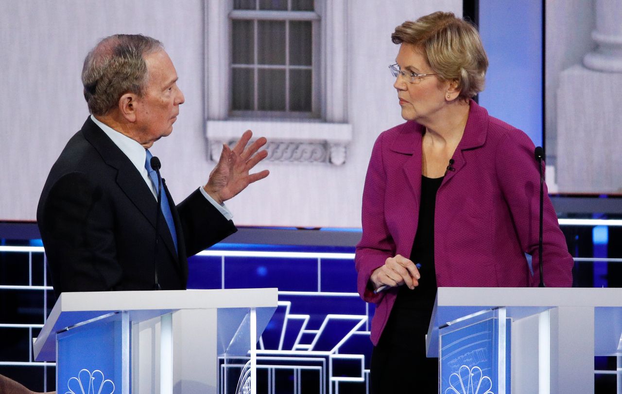 Sen. Elizabeth Warren eviscerated former New York Mayor Mike Bloomberg at his first Democratic presidential debate, going after him on his comments about women, his taxes and his support for policies like stop-and-frisk.