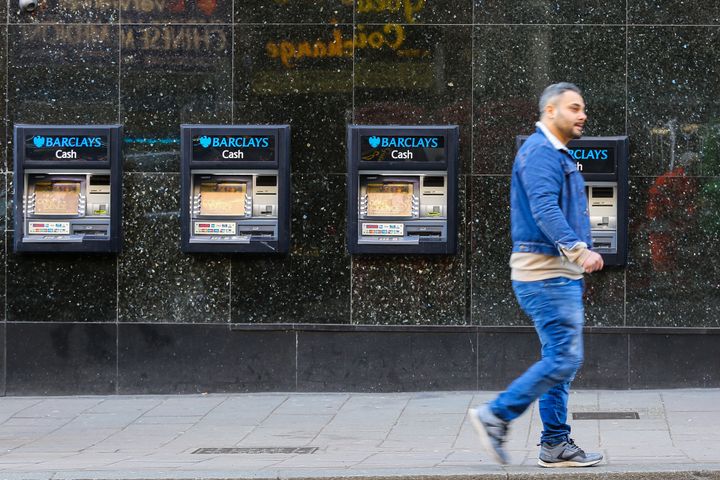A view of a Barclays Bank ATM machines in central London. (Photo by Dinendra Haria/SOPA Images/LightRocket via Getty Images)