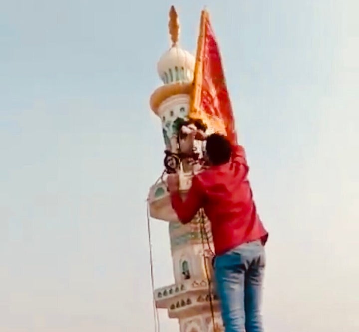 Ravi Parashar, a Delhi resident, took down the saffron flag that Hindu rioters had hoisted atop a mosque in Karawal Nagar during the communal riots on 25 February, 2020.