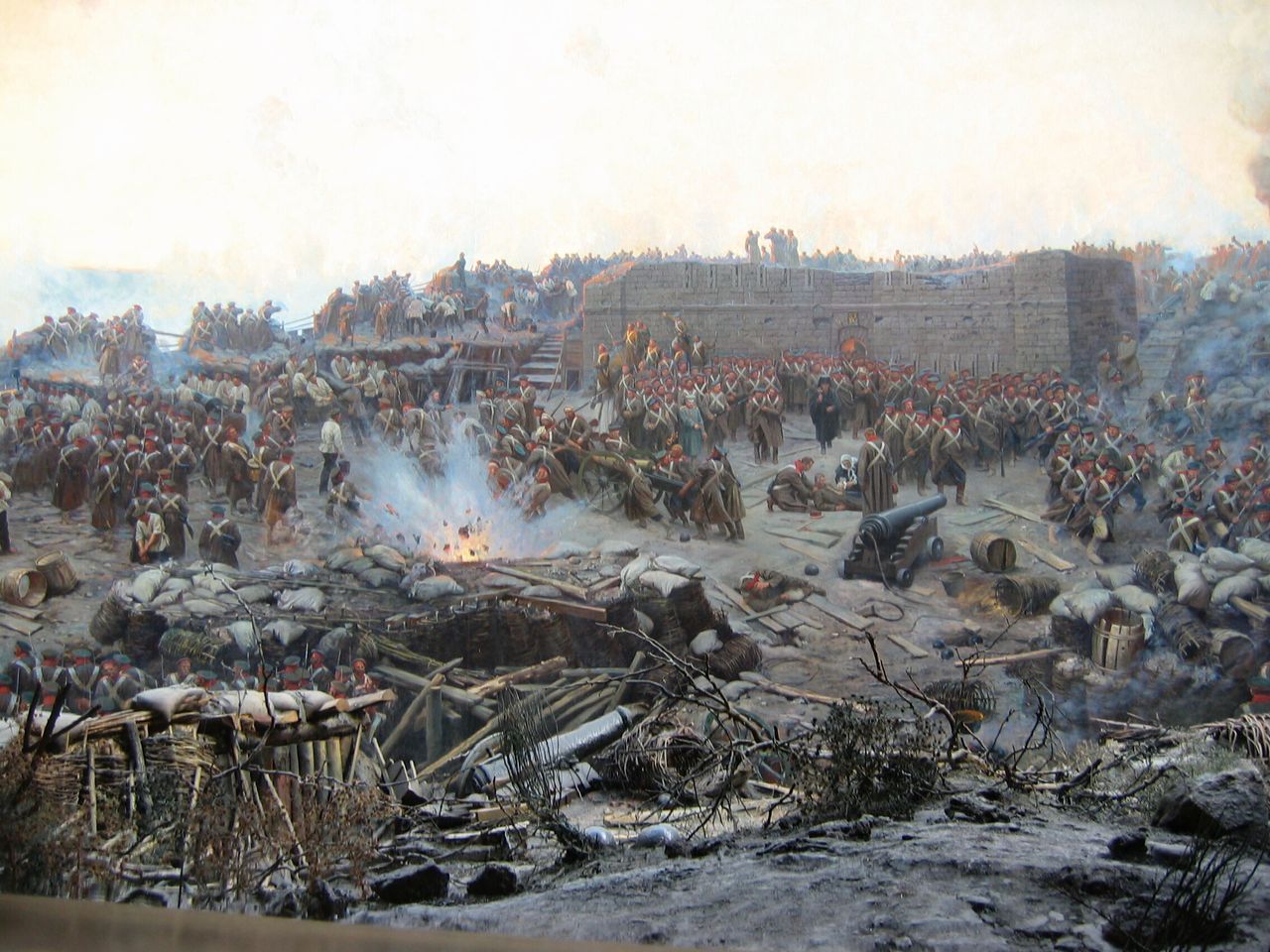 Από τον πίνακα του Φραντς Ρουμπώ Η Πολιορκία της Σεβαστούπολης (1904)