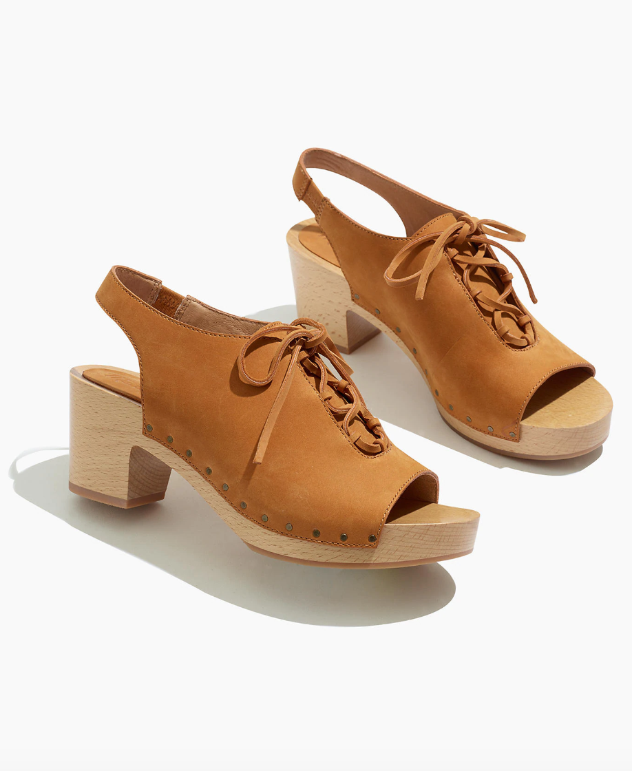 Madewell Marlo Slingback Clog shops in Leather