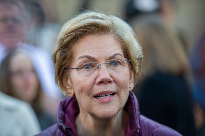 Democratic presidential candidate Massachusetts Senator Elizabeth Warren announces the suspension of her presidential campaign in front of her Cambridge, Massachusetts home on March 5, 2020. - Elizabeth Warren, once a frontrunner in the Democratic contest for the White House, is dropping out of the race, US media reported Thursday, following a poor showing in several statewide votes this week. Warren, a 70-year-old progressive senator from Massachusetts, will hold a call with her campaign staff Thursday and announce that she is suspending her bid for the party's presidential nomination, a source familiar with the plans told CNN. (Photo by Amanda SABGA / AFP) (Photo by AMANDA SABGA/AFP via Getty Images)