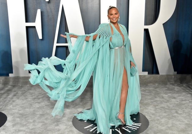 Chrissy Teigen attends the 2020 Vanity Fair Oscar Party in Beverly Hills.