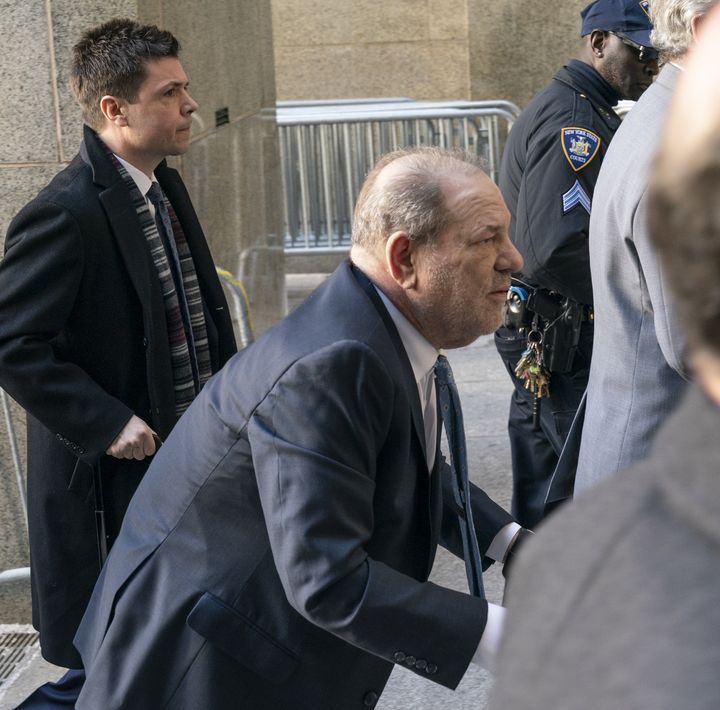 NEW YORK, USA - FEBRUARY 24: Harvey Weinstein arrives at New York City Supreme Court on February 24, 2020 in New York, United States. Weinstein was convicted of third-degree rape and committing a first-degree criminal sexual act. (Photo by Lev Radin/Anadolu Agency via Getty Images)