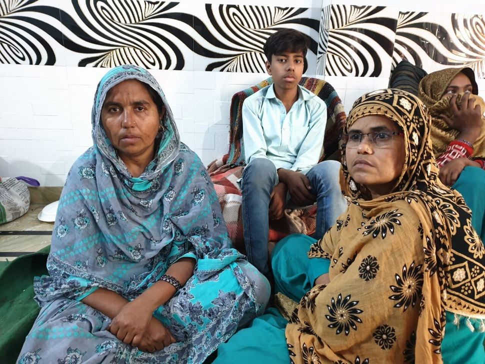 Mumtaz at a relief camp. Her house was burnt and family attacked with acid. 