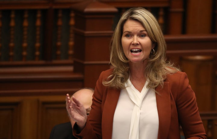 MPP Jill Dunlop answers a question during question period at Queen's Park in Toronto on March 5, 2020.