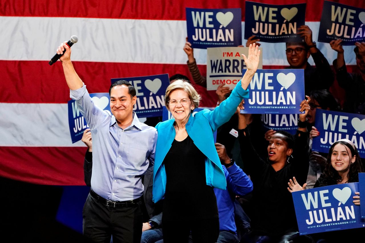 Former presidential candidate Julián Castro’s endorsement of Warren set off the campaign’s “unity candidate” push. Warren hoped but failed to secure the backing of Washington Gov. Jay Inslee, also a former candidate.