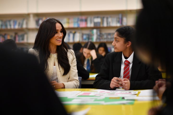 She visited classrooms to talk to students, too.