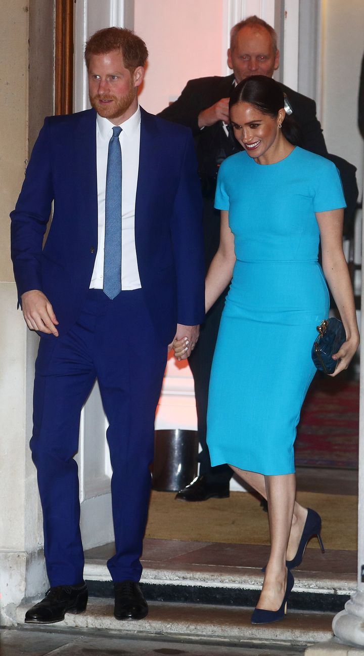 Harry and Meghan leave the Endeavour Fund Awards in London, on 5 March