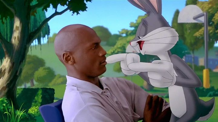Michael Jordan and Bugs Bunny in "Space Jam."