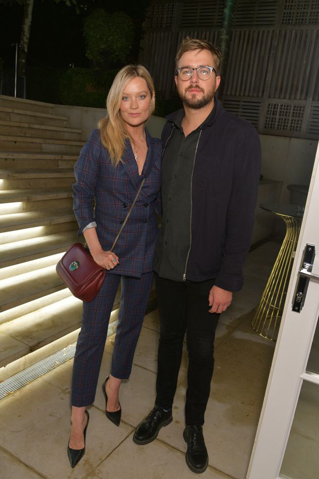 Laura with boyfriend, Love Island narrator Iain Stirling