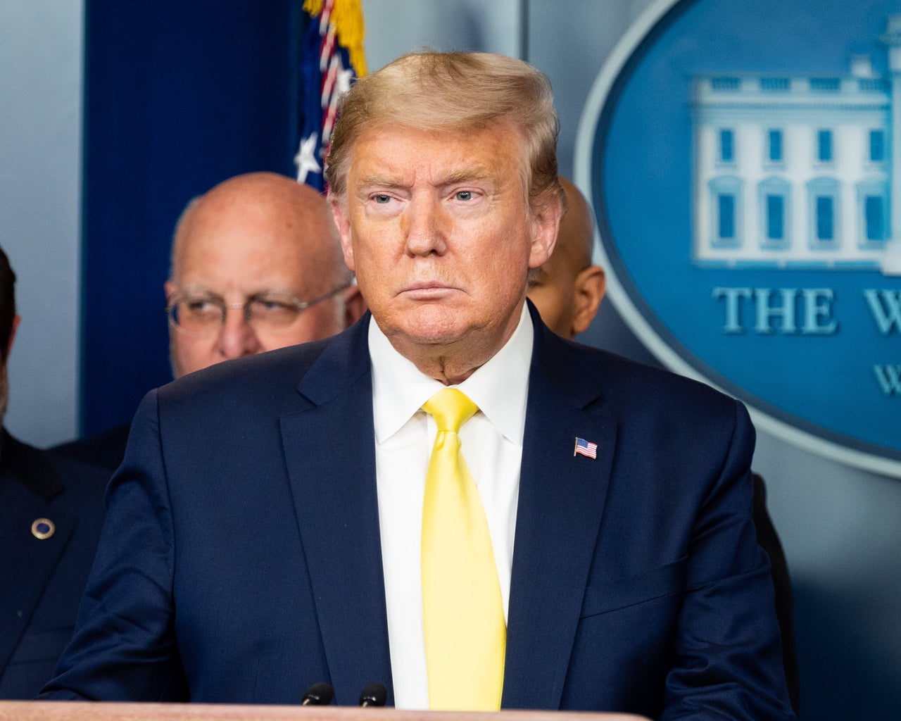 President Donald Trump speaks at the Coronavirus Task Force press conference