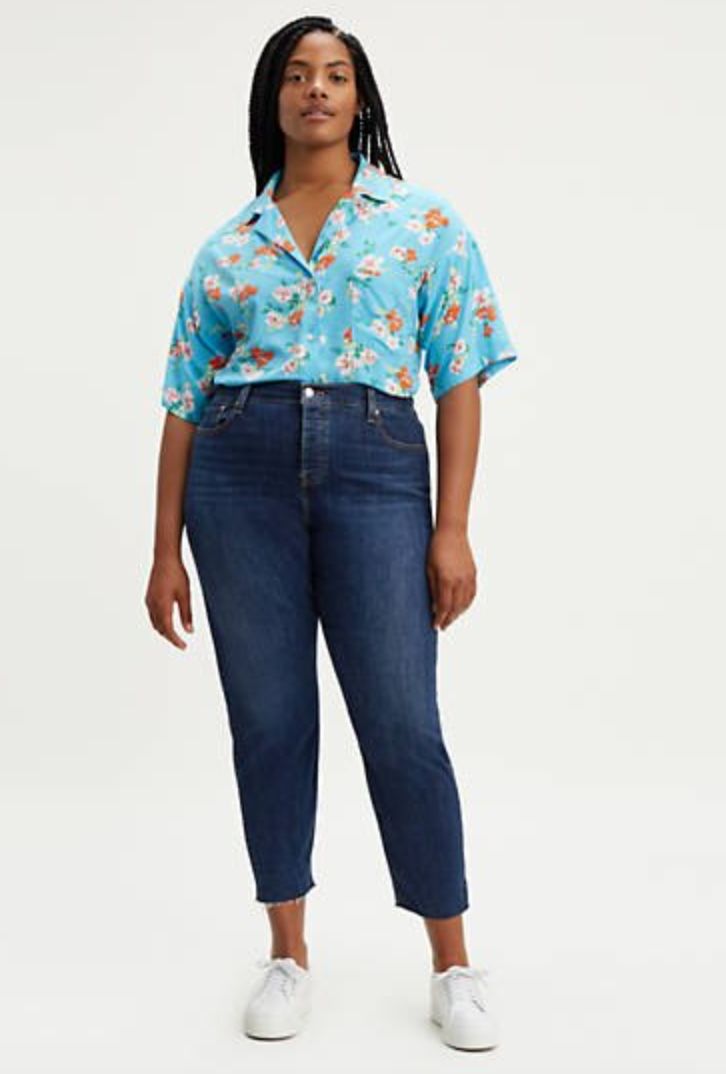 levi plus size denim shirt