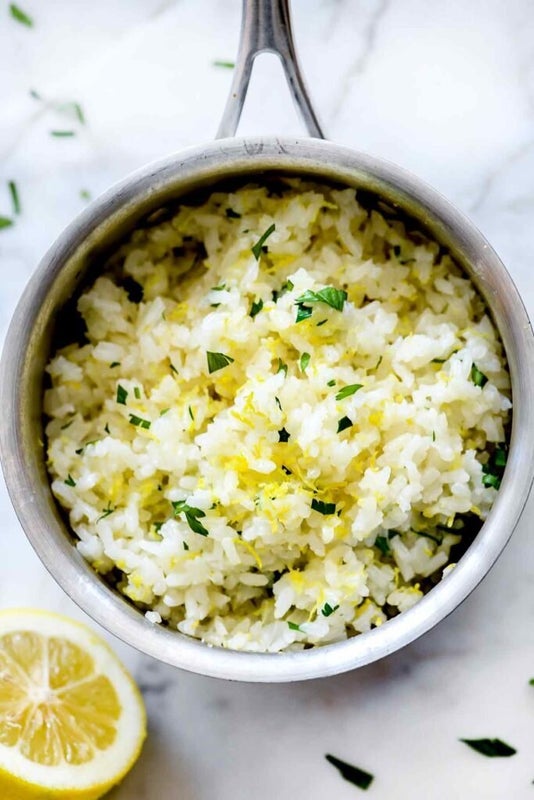 Get the Easy Lemon Rice recipe from Foodie Crush