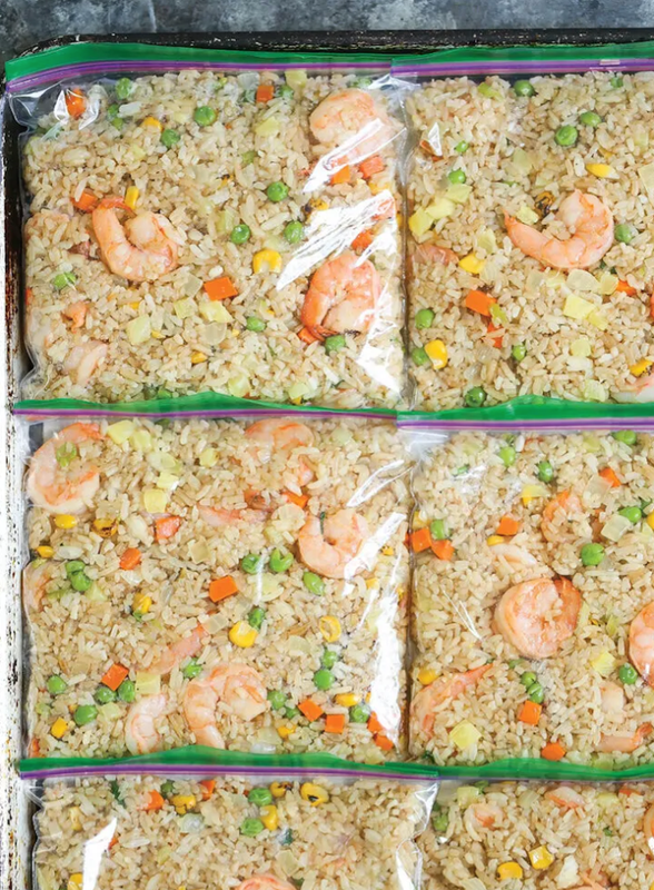 Get the Freezer Shrimp Fried Rice recipe from Damn Delicious