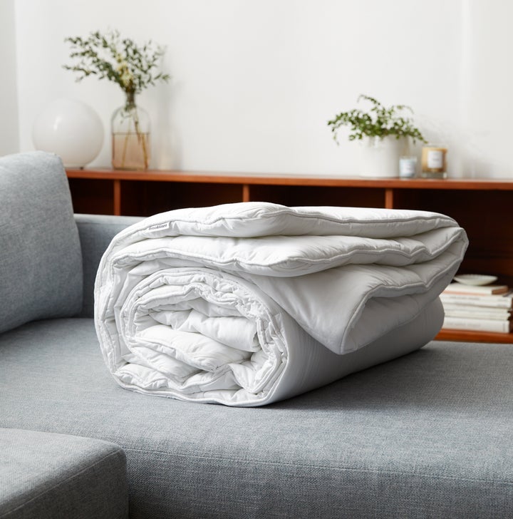 Unlike most weighted blankets on the market, Brooklinen’s weighted comforter was designed with corner loops so you can easily pair it with your favorite duvet cover and wash it as often as you’d like. Most weighted blankets must be dry cleaned and don't fit duvet covers.