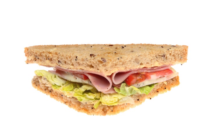 ham salad sandwich with seeded...