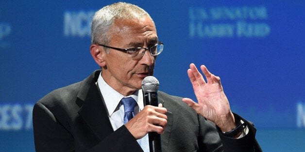LAS VEGAS, NV - SEPTEMBER 04: Counselor to President Barack Obama, John Podesta speaks at the National Clean Energy Summit 7