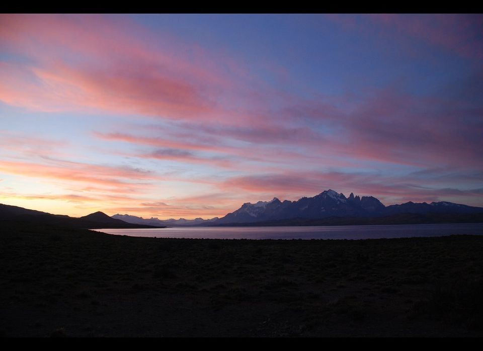 Sunset on Lake Sarmiento
