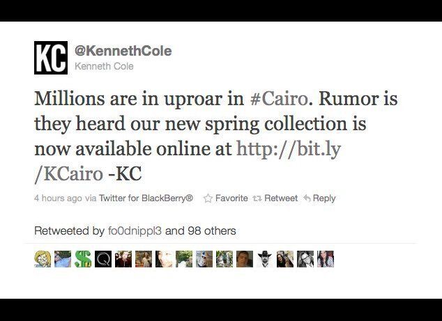Kenneth Cole's #Cairo #Fail