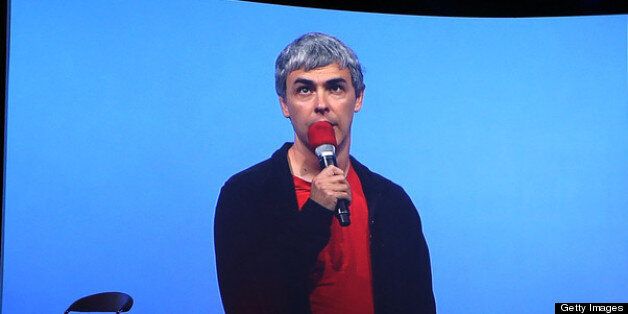 SAN FRANCISCO, CA - MAY 15: Larry Page, Google co-founder and CEO speaks during the opening keynote at the Google I/O developers conference at the Moscone Center on May 15, 2013 in San Francisco, California. Thousands are expected to attend the 2013 Google I/O developers conference that runs through May 17. (Photo by Justin Sullivan/Getty Images)