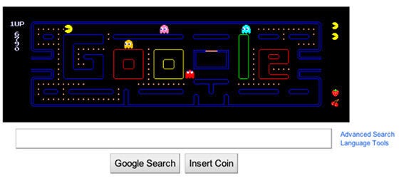 A Google Icon Game for Pac-Man's Birthday