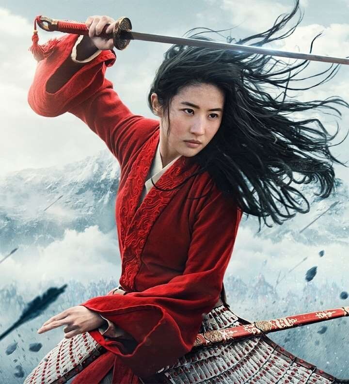 Liu Yifei in character as Mulan