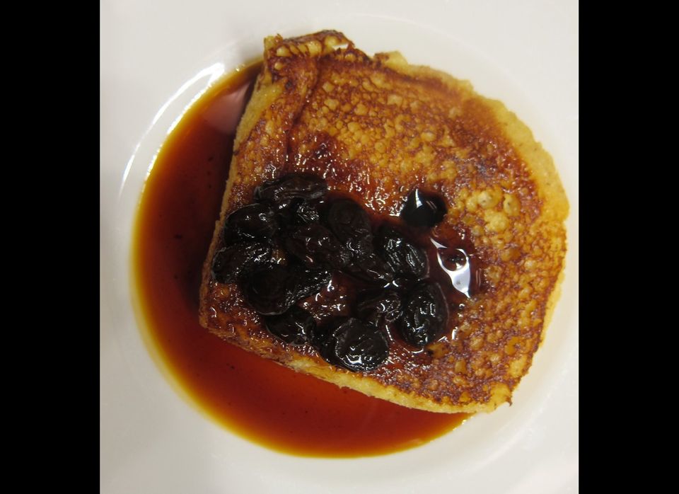 Brioche French Toast With Caramel, Raisin And Cognac Sauce