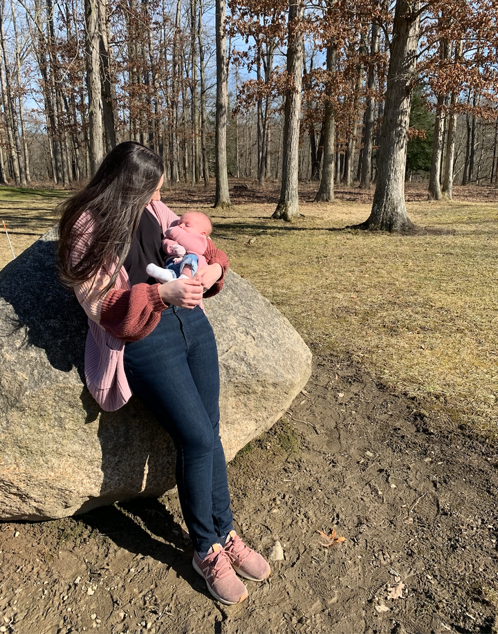 The author and her baby.