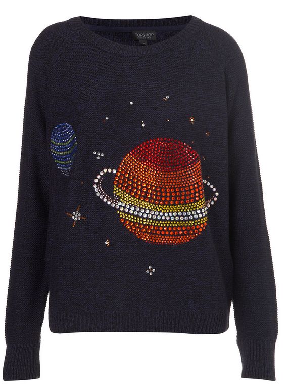 Topshop Knitted Crystal Jumper, $110