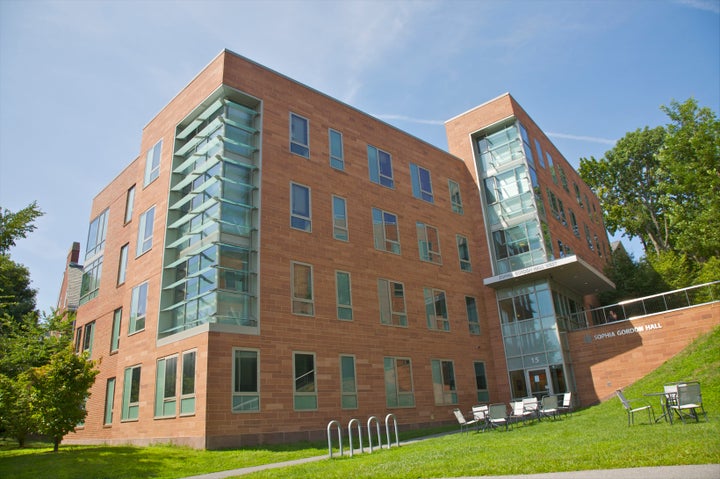 The exterior of Sophia Gordon Hall Tufts University, Medford, Massachusetts, New England, USA.