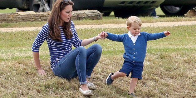 TETBURY, ENGLAND - JUNE 14: Catherine Duchess of Cambridge and Prince George attend the Gigaset Charity Polo Match with Prince George of Cambridge at Beaufort Polo Club on June 14, 2015 in Tetbury, England. (Photo by Chris Jackson/Getty Images)