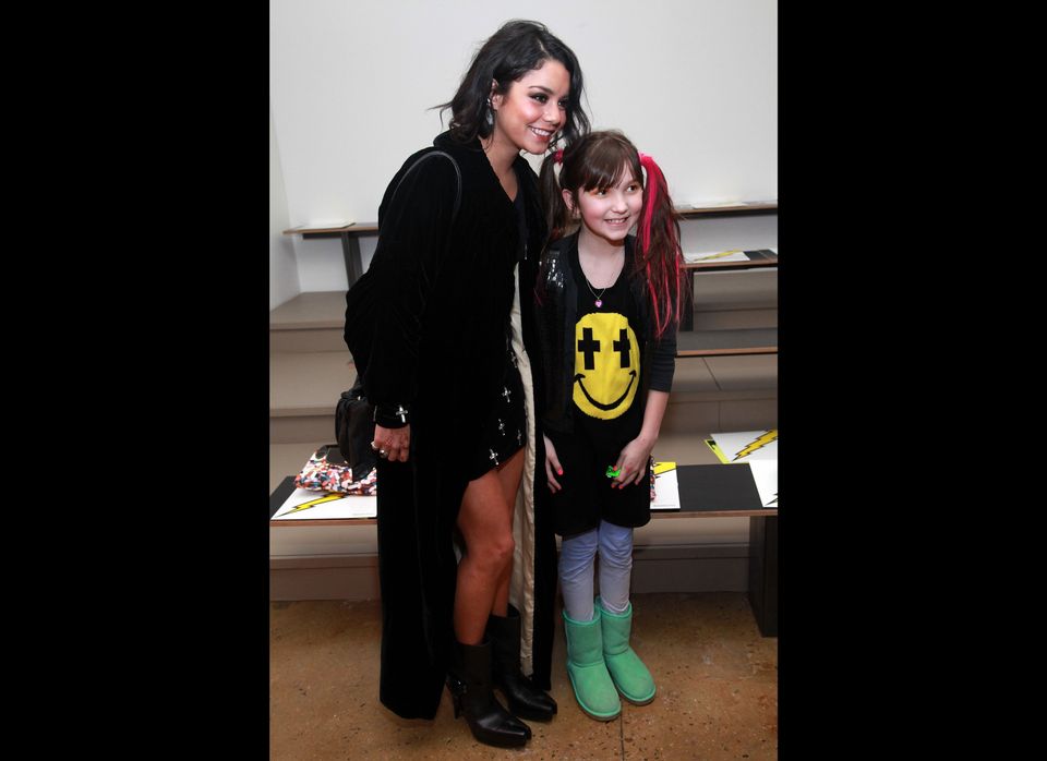 Vanessa Hudgens poses with publicist Kelly Cutrone's daughter Ava