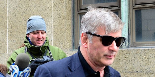 NEW YORK, NY - NOVEMBER 12: Actor Alec Baldwin is seen at Manhattan Criminal Court on November 12, 2013 in New York City. Baldwin is testifying against an alleged stalker, Genevieve Sabourin, who was arrested outside his apartment building in 2012 and claims to be romantically involved with him. (Photo by Raymond Hall/Getty Images)