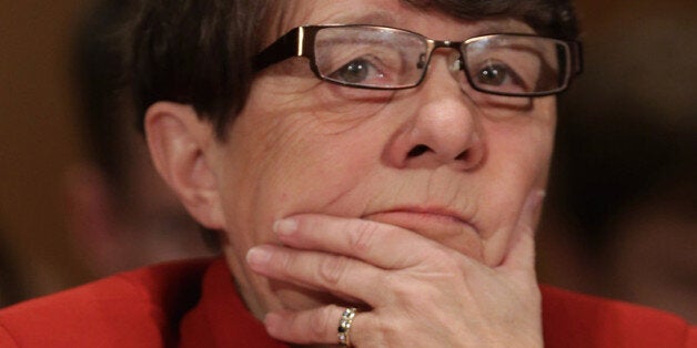 WASHINGTON, DC - FEBRUARY 06: Securities and Exchange Commission Chairwoman Mary Jo White testifies before the Senate Banking, Housing and Urban Affairs Committee in the Dirksen Senate Office Building on Capitol Hill February 6, 2014 in Washington, DC. The financial regulators testified about the oversight of financial stability and data security. (Photo by Chip Somodevilla/Getty Images)