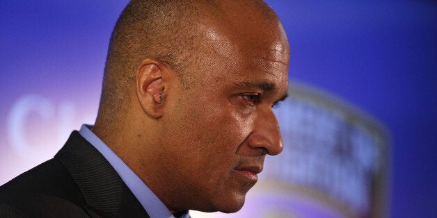 NEW YORK, NY - MARCH 28: Philip Eure, head of the District of Columbia's Office of Police Complaints, stands on stage during a news conference as he is named the new inspector general for the New York Police Department (NYPD) on March 28, 2014 in New York City. He will be the first person to hold the controversial job which which is tasked with overseeing the nation's biggest police force. (Photo by Spencer Platt/Getty Images)