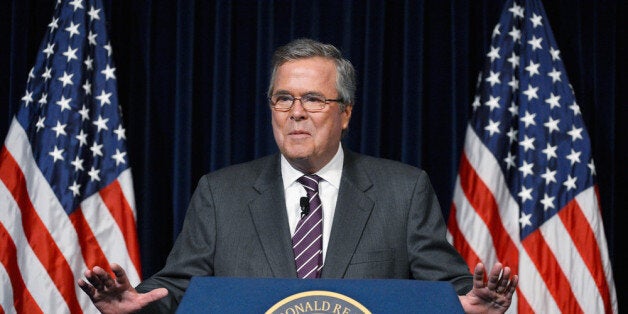 SIMI VALLEY, CA - MARCH 08: Former Florida Governor Jeb Bush speaks at the Reagan Library after autographing his new book 'I