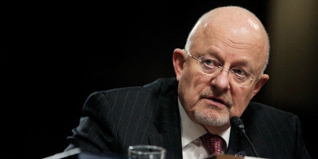 WASHINGTON, DC - FEBRUARY 11: Director of National Intelligence James Clapper Jr. testifies before the Senate Armed Services Committee on February 11, 2014 in Washington, DC. Clapper offered assessments of the current state of national security and potential risks for the future. (Photo by T.J. Kirkpatrick/Getty Images)