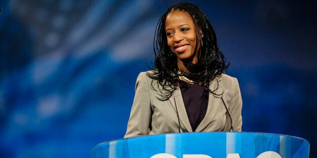 NATIONAL HARBOR, MD - MARCH 16: Mia Love, Republican Mayor of Saratoga Springs, Utah, speaks at the 2013 Conservative Politic